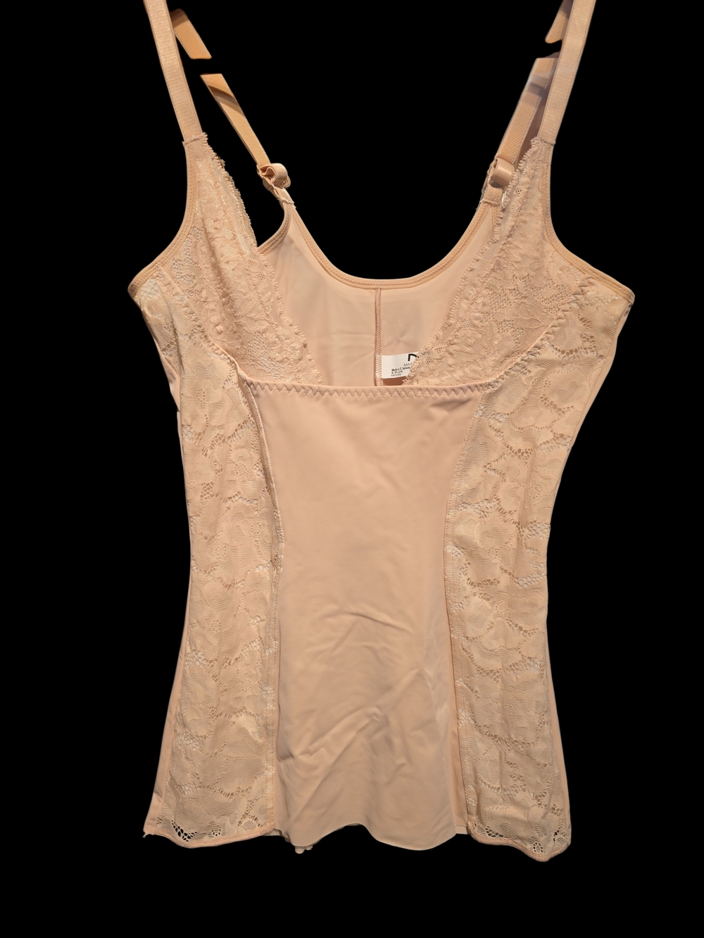 Nude Lace-Panel Shapewear Cami